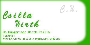 csilla wirth business card